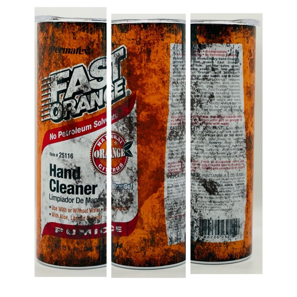 NEW "Fast Orange"  20 oz. Stainless Steel Tumbler w/Straw Set & Silicone Tip